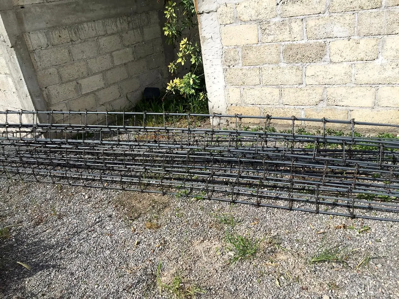 Armado de acero preparado para cimentación
