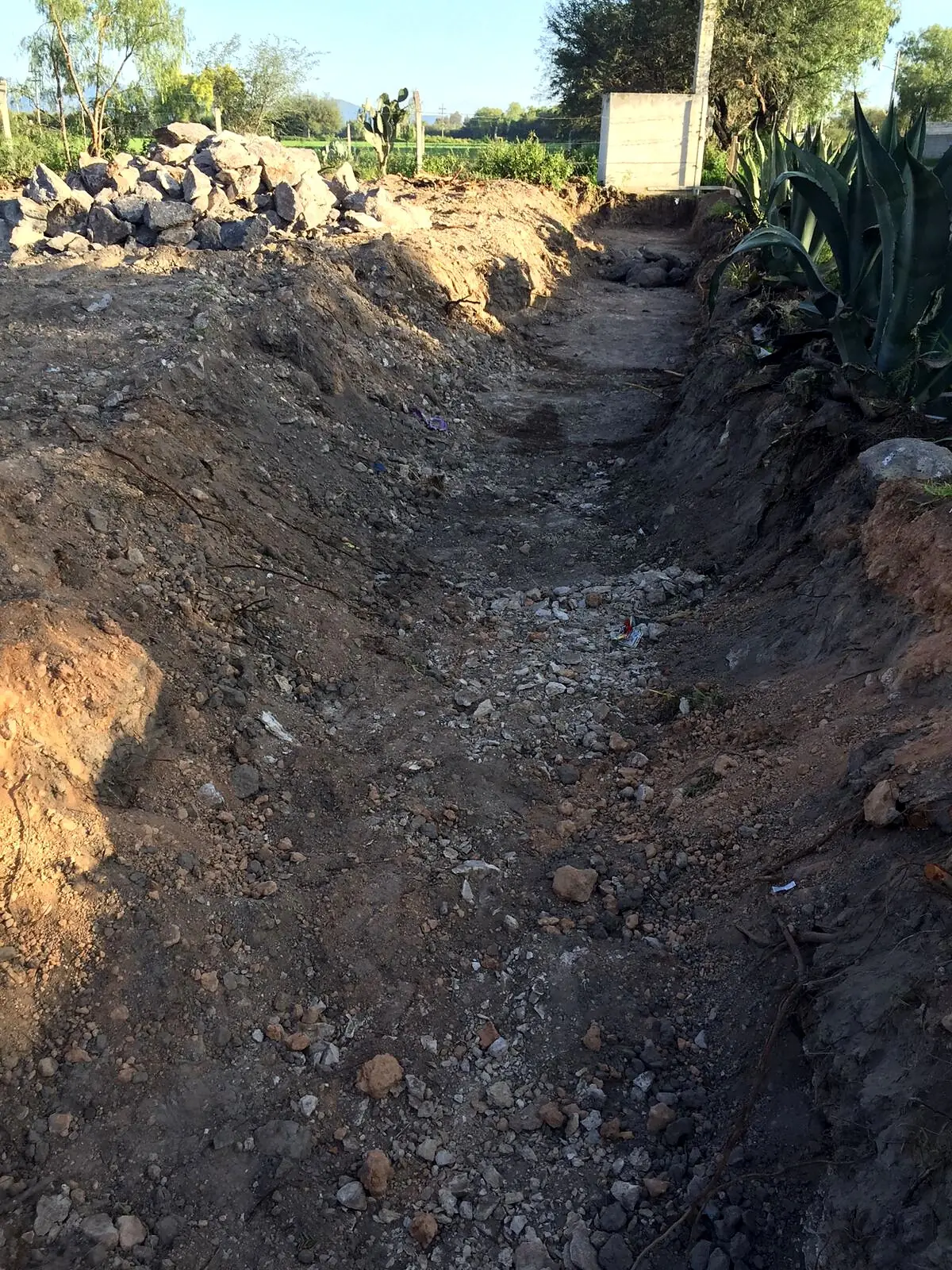 Excavación para trabajos de cimentación